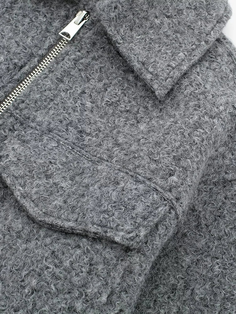 Stylish Grey Zipper Jacket