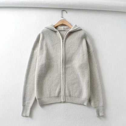 Cozy Drift Hooded Knit Cardigan