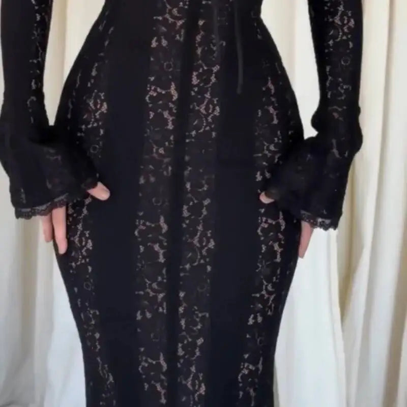 Lace Blossom Midi Dress