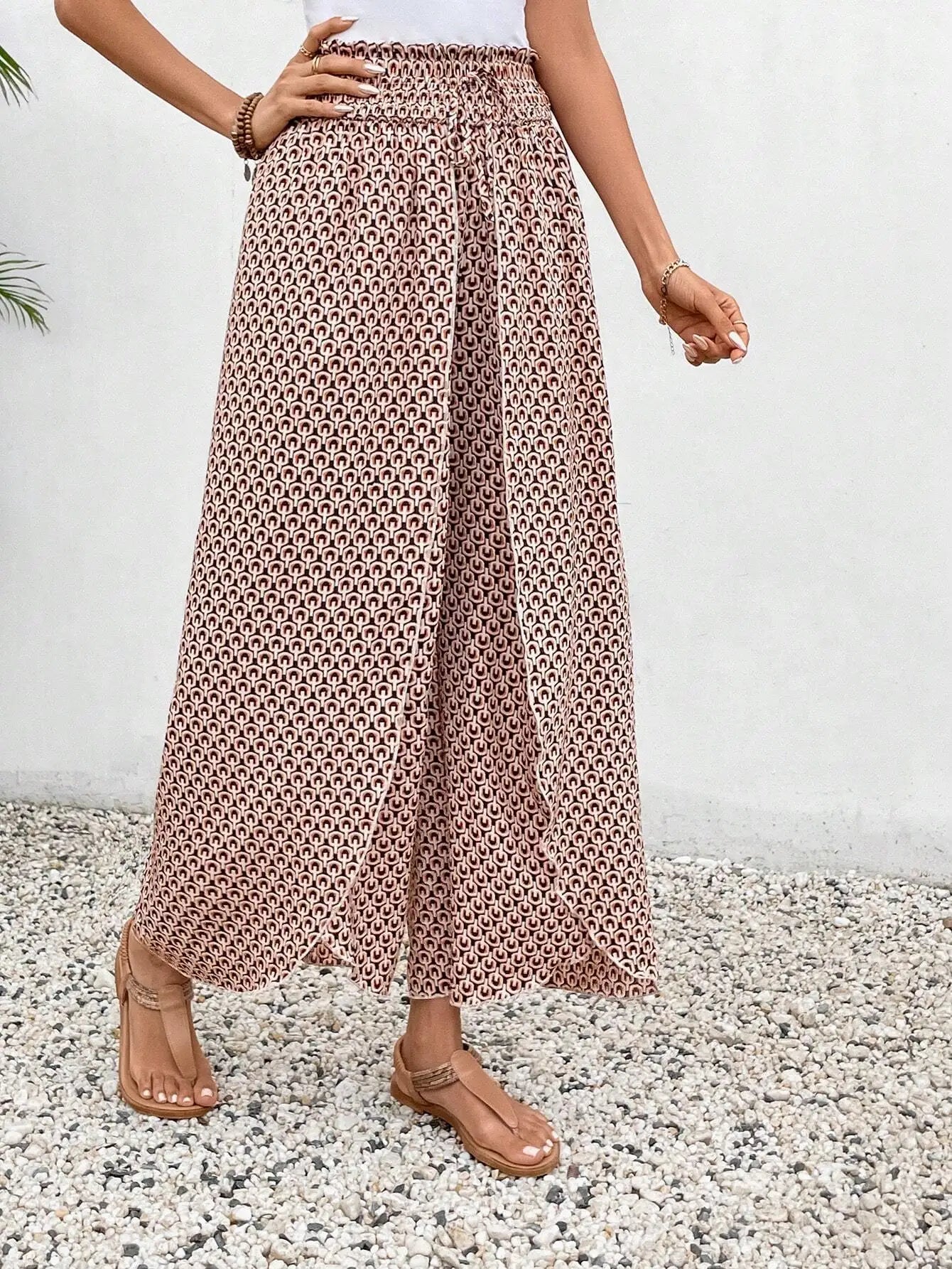 Petal Whisper Wide Leg Pants