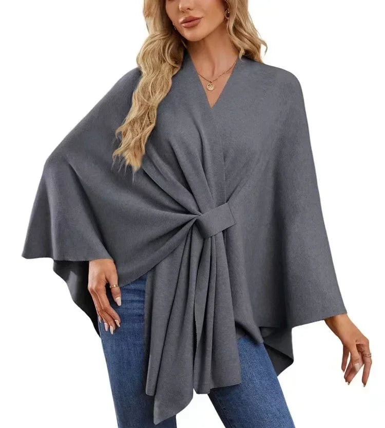 Soft V-Neck Shawl Wrap