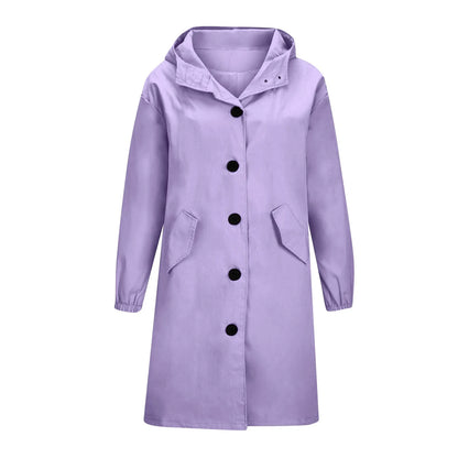 Women’s Long Hooded Trench Coat