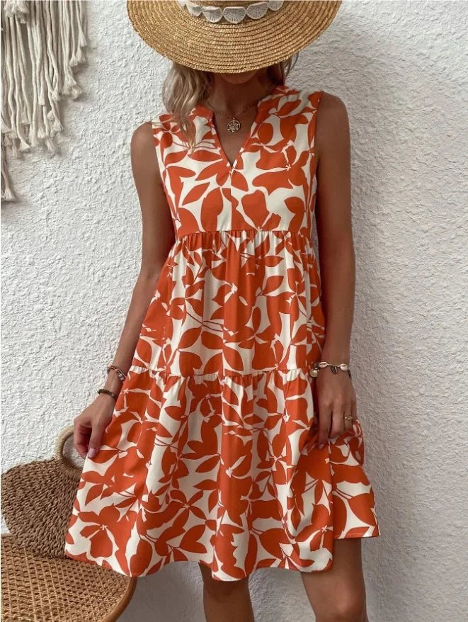 Boho Bliss Ruffle Mini Dress