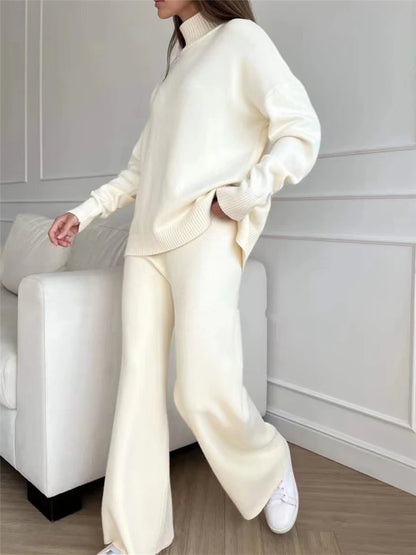 Knitted Turtleneck 2-Piece Tracksuit
