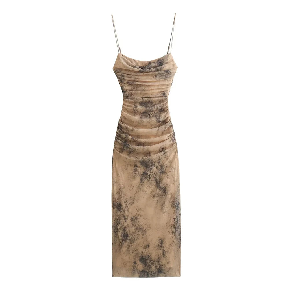 HazeGlam Gradient Backless Slip Dress