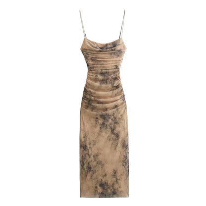 HazeGlam Gradient Backless Slip Dress
