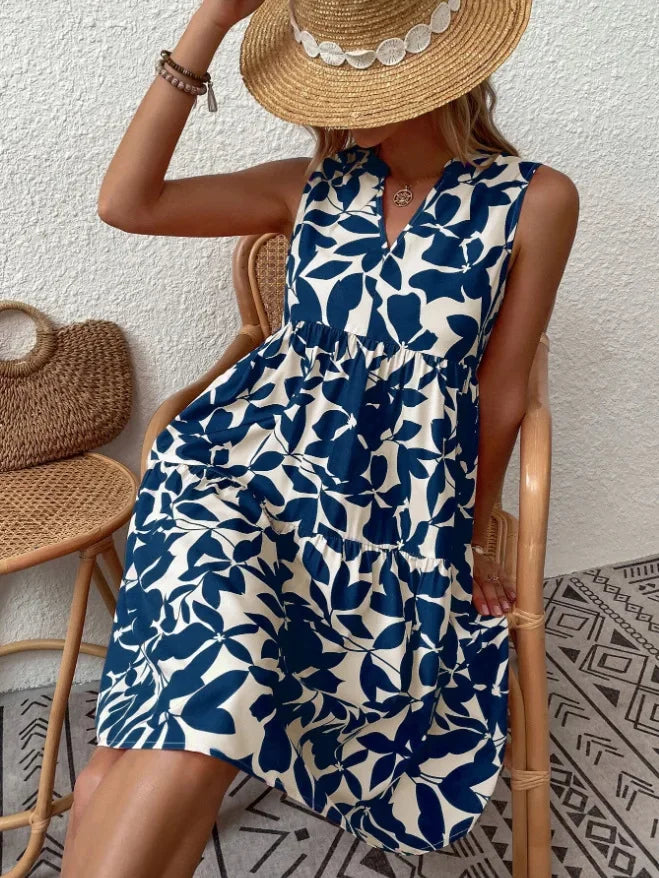 Boho Bliss Ruffle Mini Dress