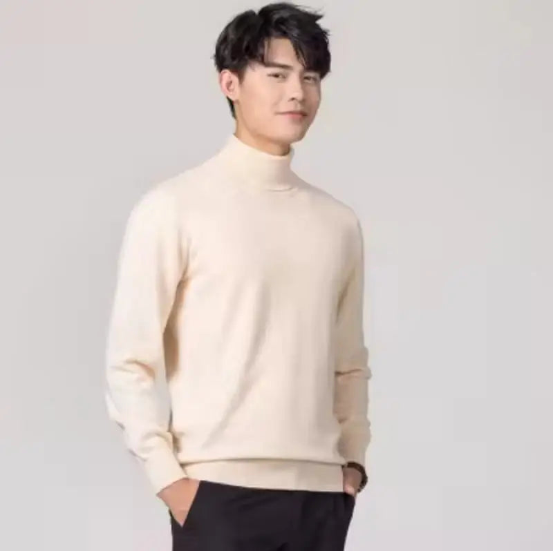 Men Cashmere Cotton Blend Pullover