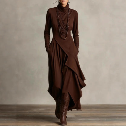 Vintage Turtleneck Pocket Mini Dress