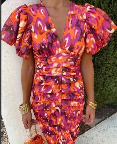 Sultry Elegance V-Neck Gown