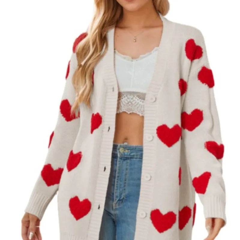 Love Knit V-Neck Long Cardigan