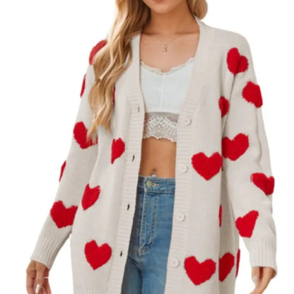 Love Knit V-Neck Long Cardigan