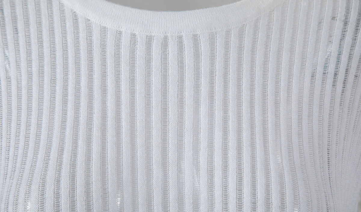 Luxe Sheer Striped Mesh Party Top