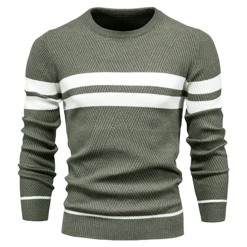 Patchwork Slim Fit Autumn Sweater