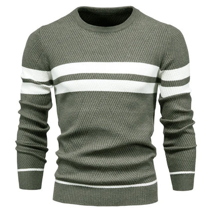 Patchwork Slim Fit Autumn Sweater