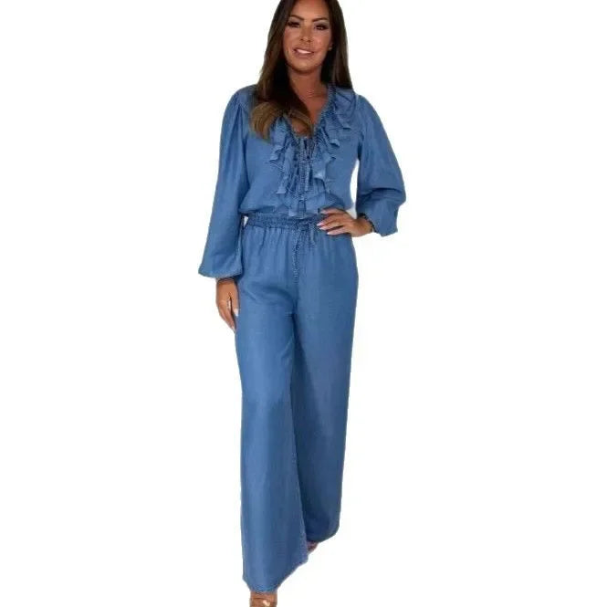 Lotus Bloom Women's Denim Set