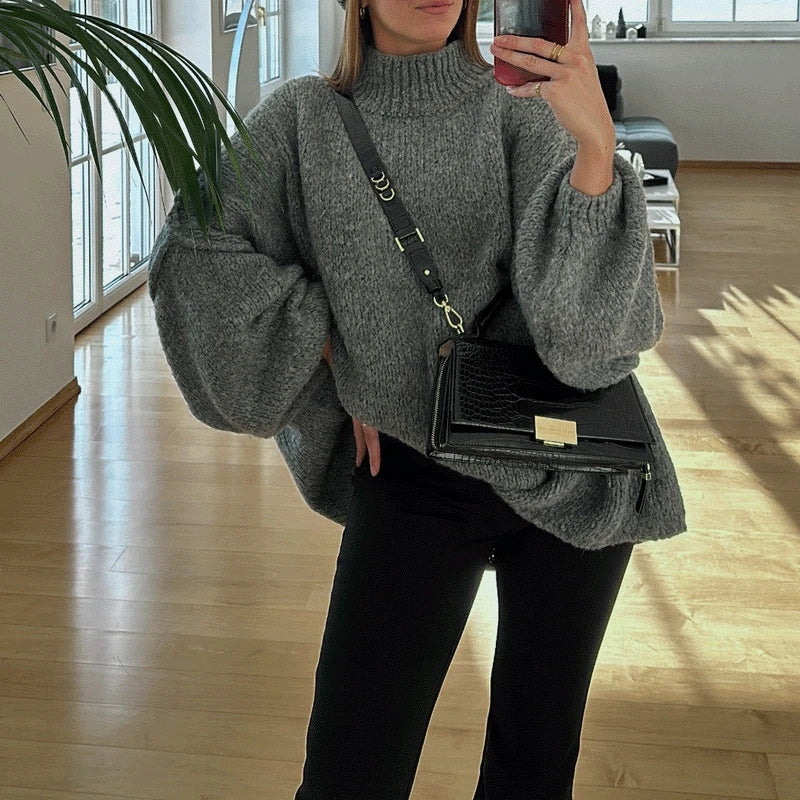 Oversized Ribbed Knit Sweater