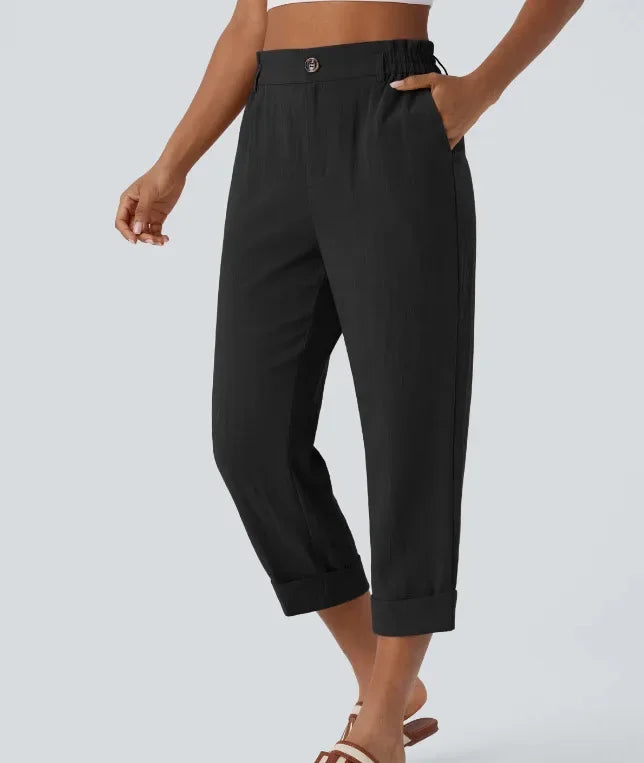 Ease Fit Charm High Waist Knit Capris