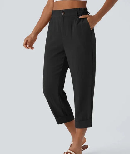 Ease Fit Charm High Waist Knit Capris