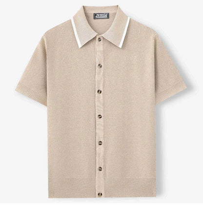 Luxe Breeze Knit Polo Shirt