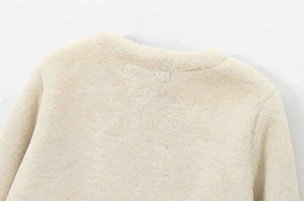 Thick Faux Fur Toggle Jacket