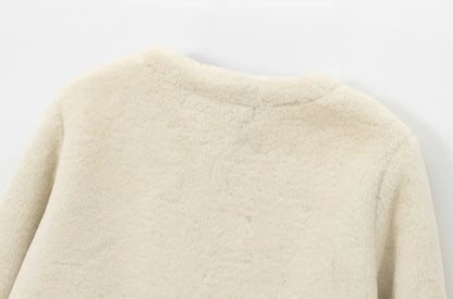 Thick Faux Fur Toggle Jacket
