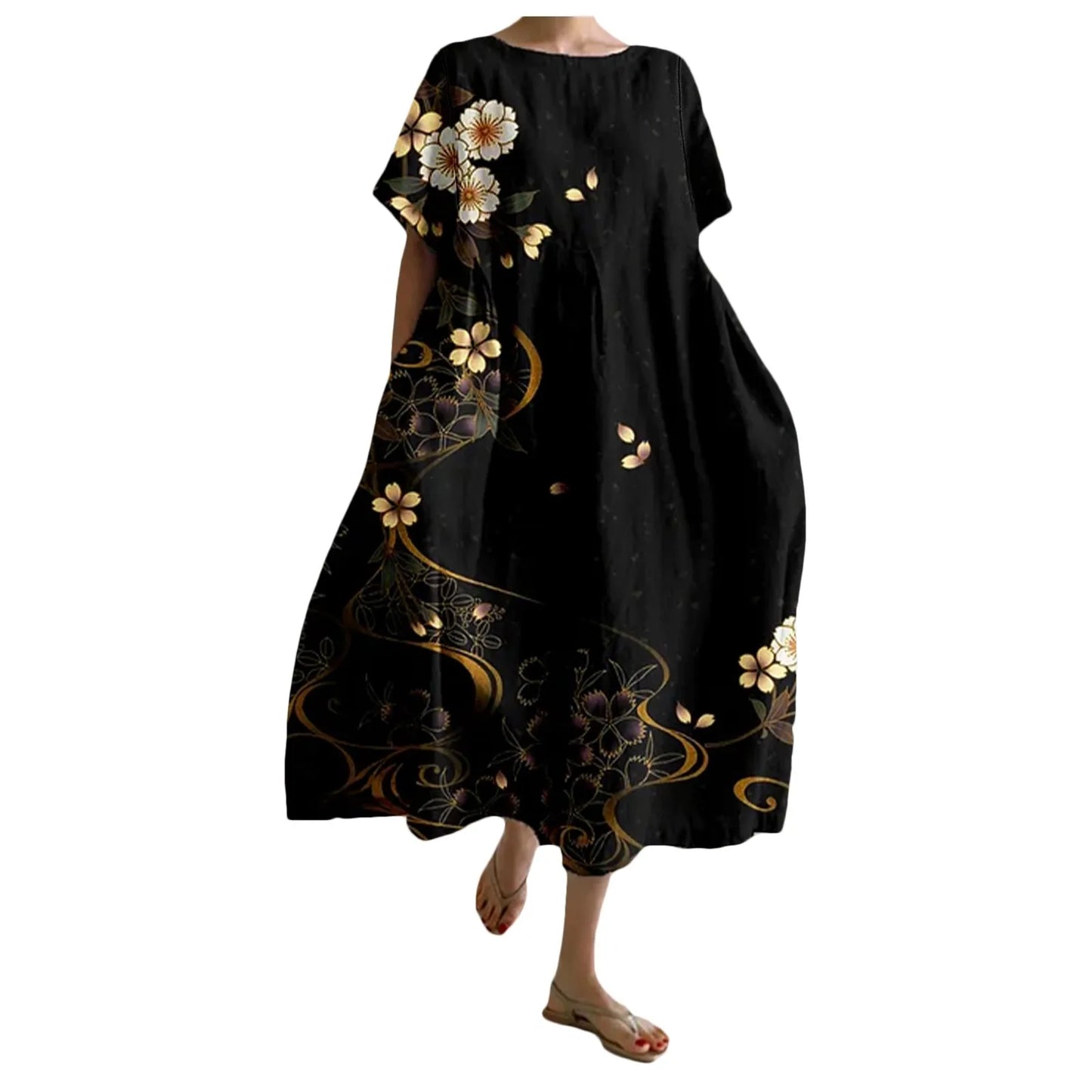 Boho Bloom Oversized Flowy Dress