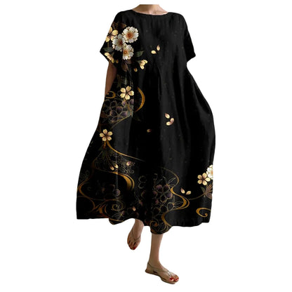 Boho Bloom Oversized Flowy Dress