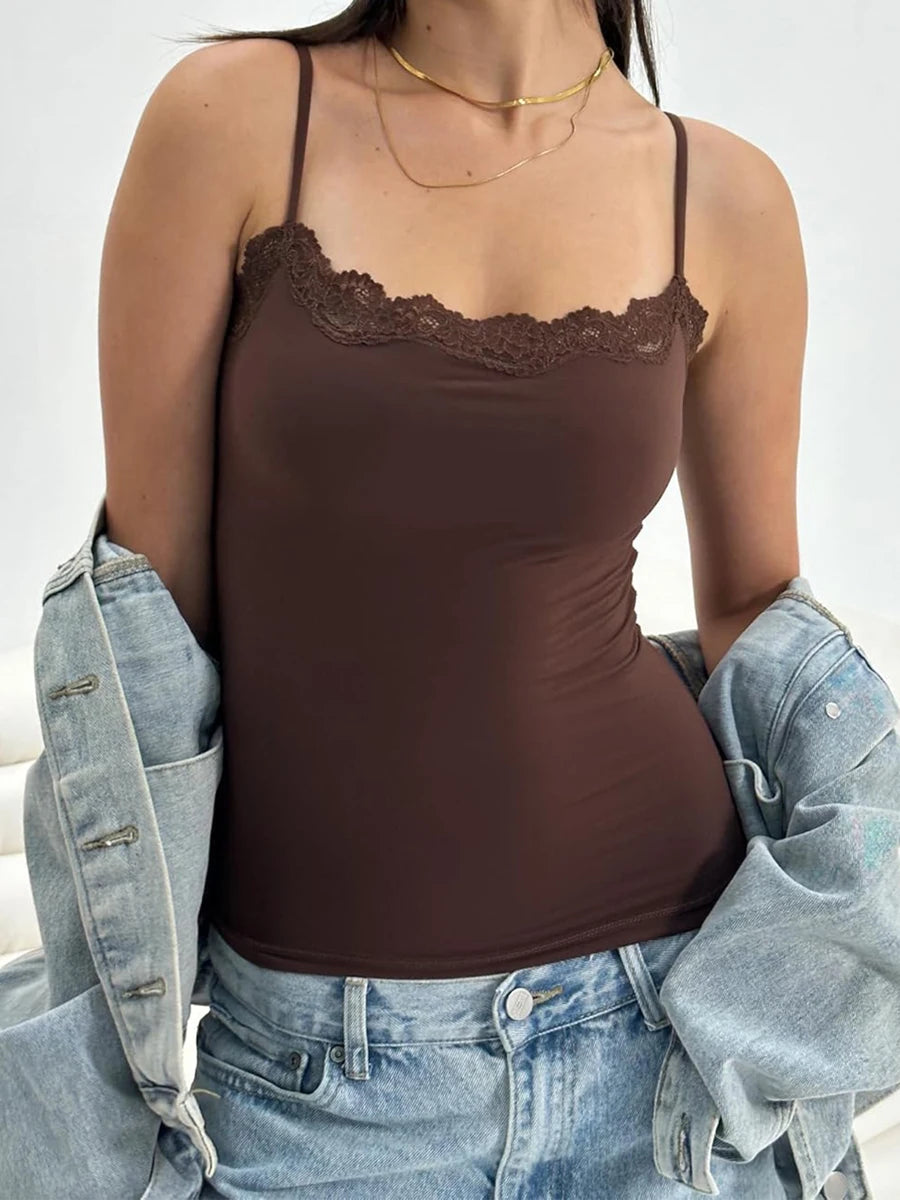 Lace Trim Slim Fit Camisole