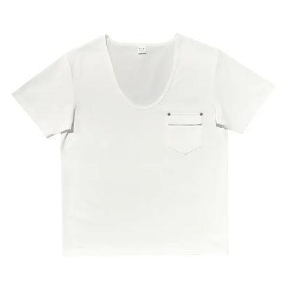 Men’s U-Neck Solid Casual T-Shirt