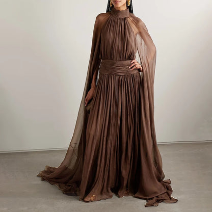 Midnight Metal Elegance Maxi Dress
