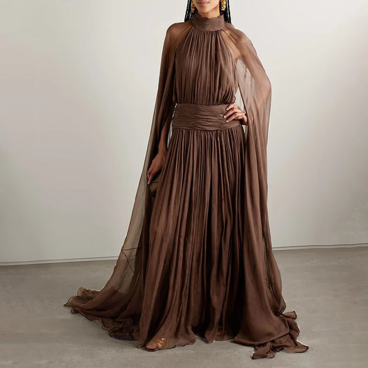 Midnight Metal Elegance Maxi Dress