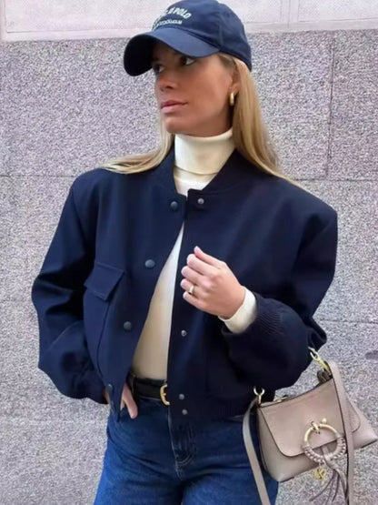 Cropped Bomber Aviator Jacket Women