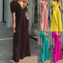 Elegance Defined Lapel Office Maxi Dress