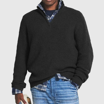 RegalZip Stand Collar Knit Jacket