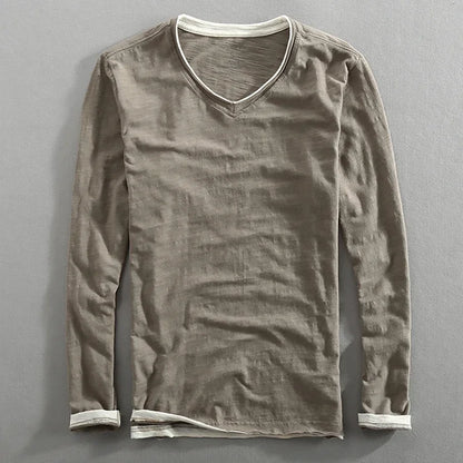 Raw Edge Vintage V Neck Tee
