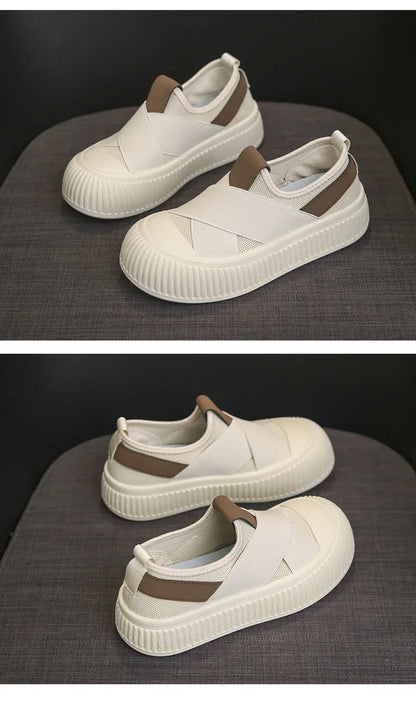 Platform Mesh Slip-On Sneakers