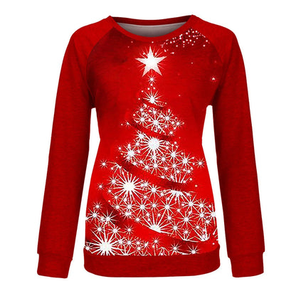 Casual Printed Round-Neck Sweatshirt