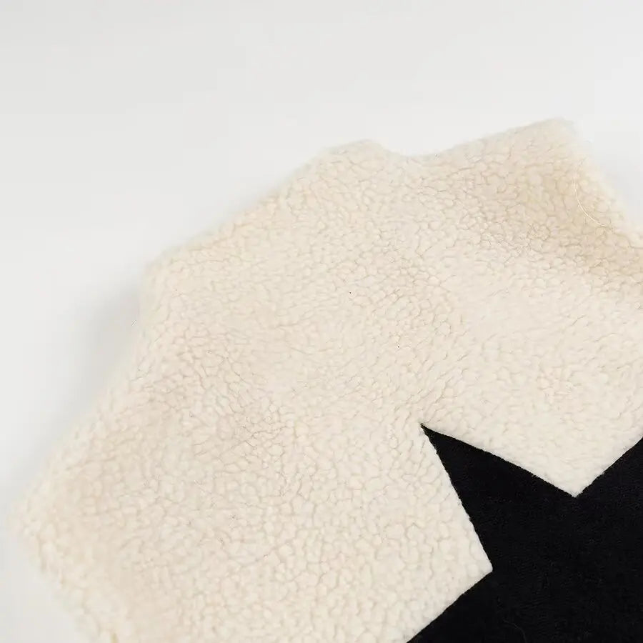 Embroidered Lamb Wool Winter Vest