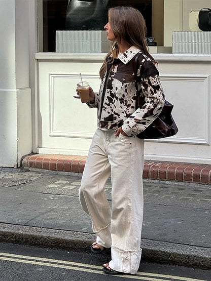 Spotted Style Vintage Short Jacket