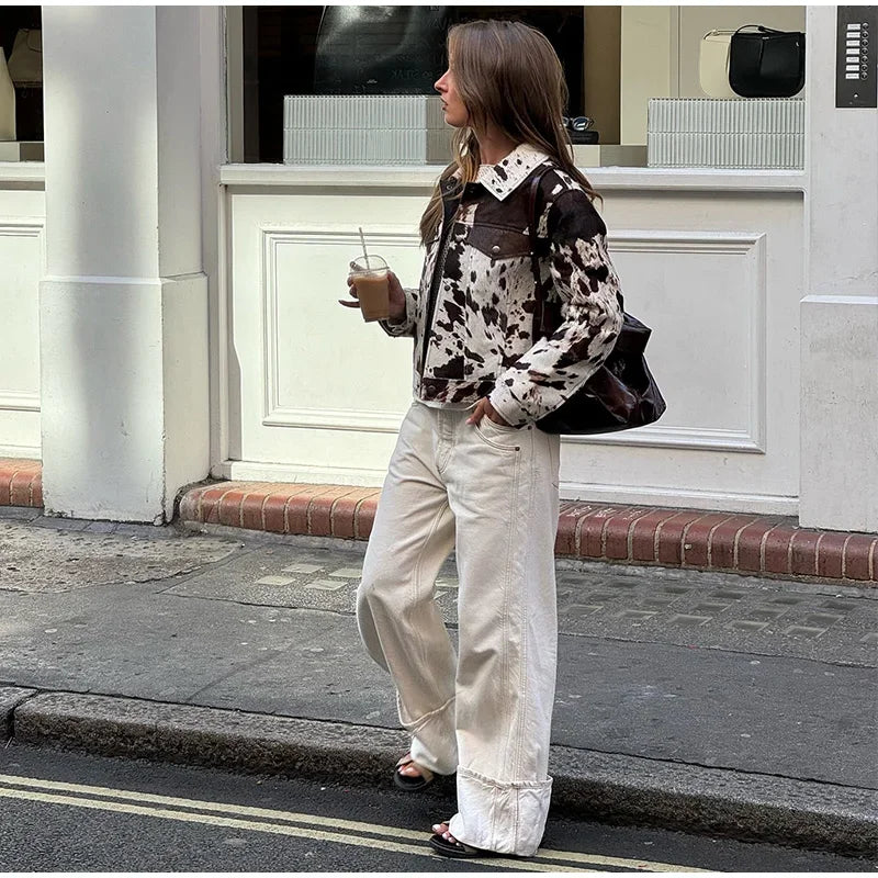 Spotted Style Vintage Short Jacket