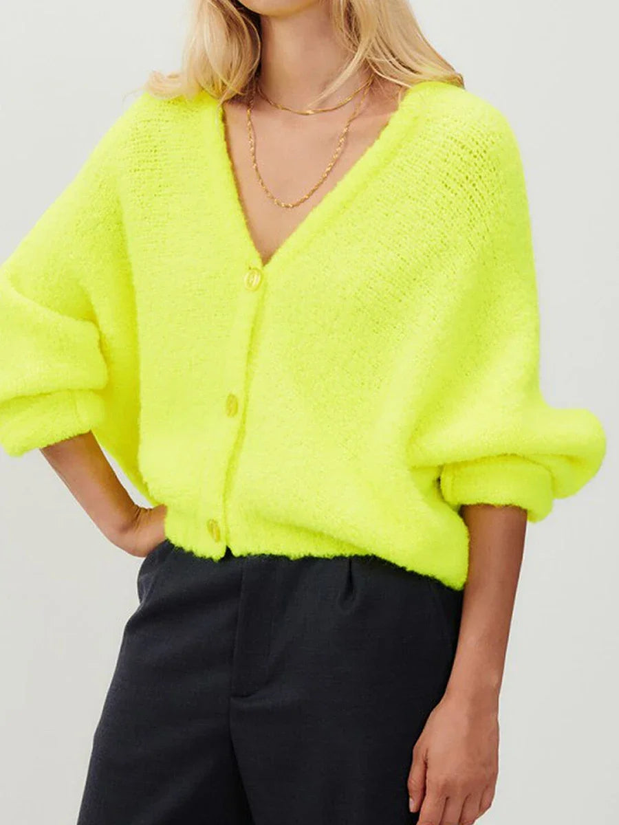 Cozy Vibe Fuzzy Button-Up Cardigan