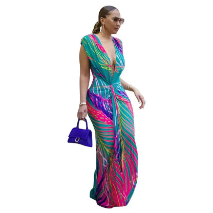 Spring Luxe V-Neck Ruffle Dress