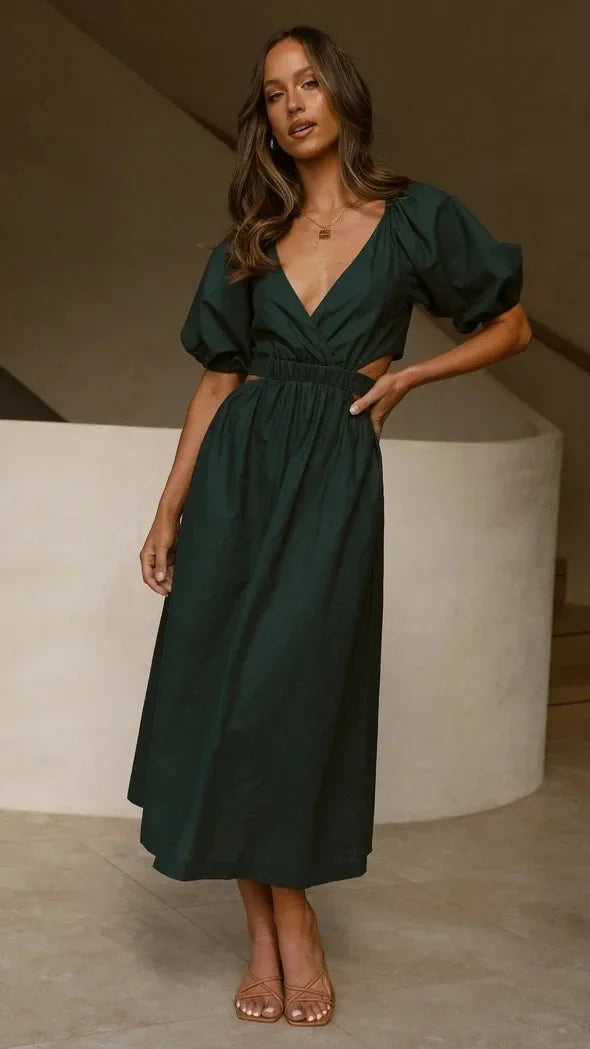 Sweet Bloom Puff Sleeve Dress