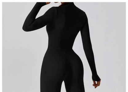 Women's Long-Sleeve Yoga Jumpsuit