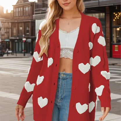 Love Knit V-Neck Long Cardigan