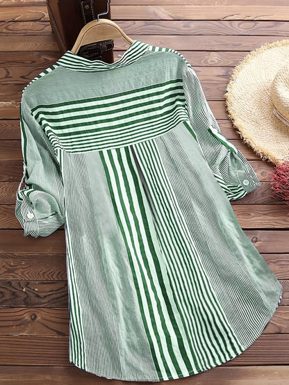 Breezy Stripes Cotton Linen Tunic