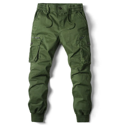Men’s Elastic Waist Cotton Cargo Pants