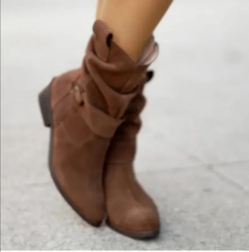 Suede Platform Long Boots