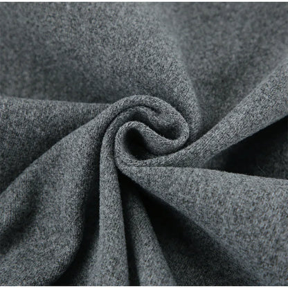 Elegant Gray Woolen Coat